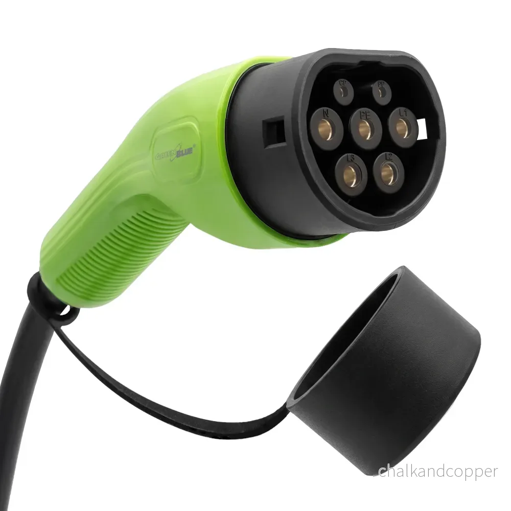 GreenBlue-laddare för EV/PHEV, bärbar, typ 2, kabellängd 6,8 m, IP65, 11 kW, 220–380 V växelström 50/60 Hz, 16 A, 3-fas, GB1100 - Bild 3