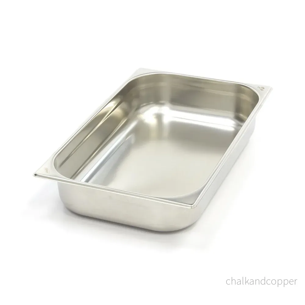 Gastronormbehållare - 3 st - 1/1 GN - 10 cm djup - rostfritt stål
