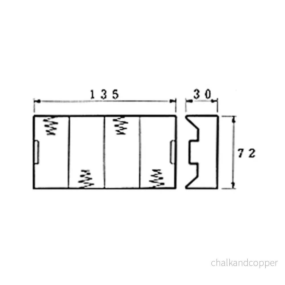 Velleman BH443D 4xR20 D platt batterikorg för lödning - Bild 3