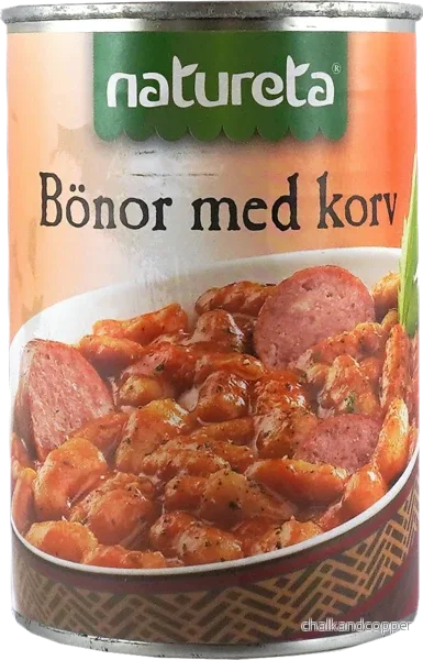Bönor med korv oxkött 415 gr