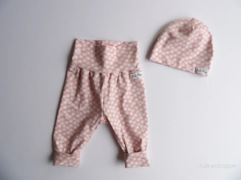 Storlek 50, Rosy Circles - Handgjort babyset, OEKO-TEX®-certifierade tyger - Bild 3