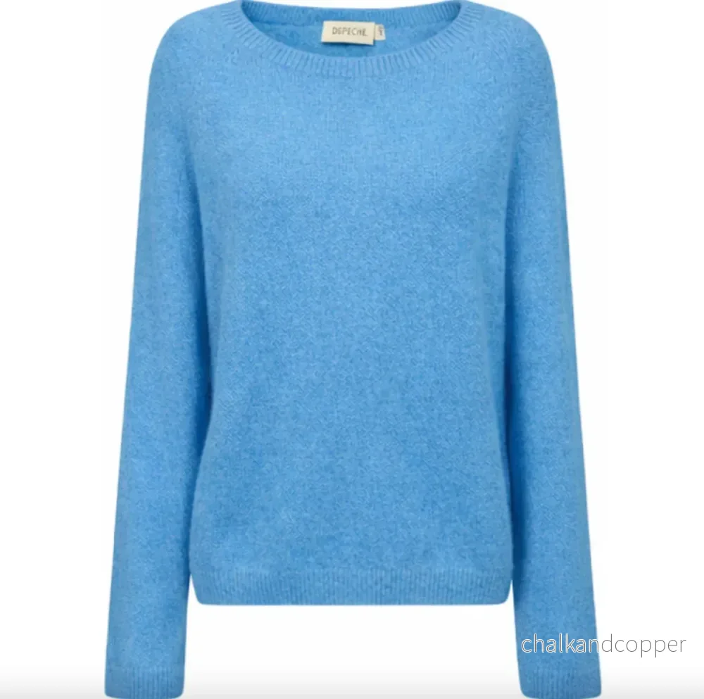 Stickad tröja Alpaca Depeche – Jeans blå