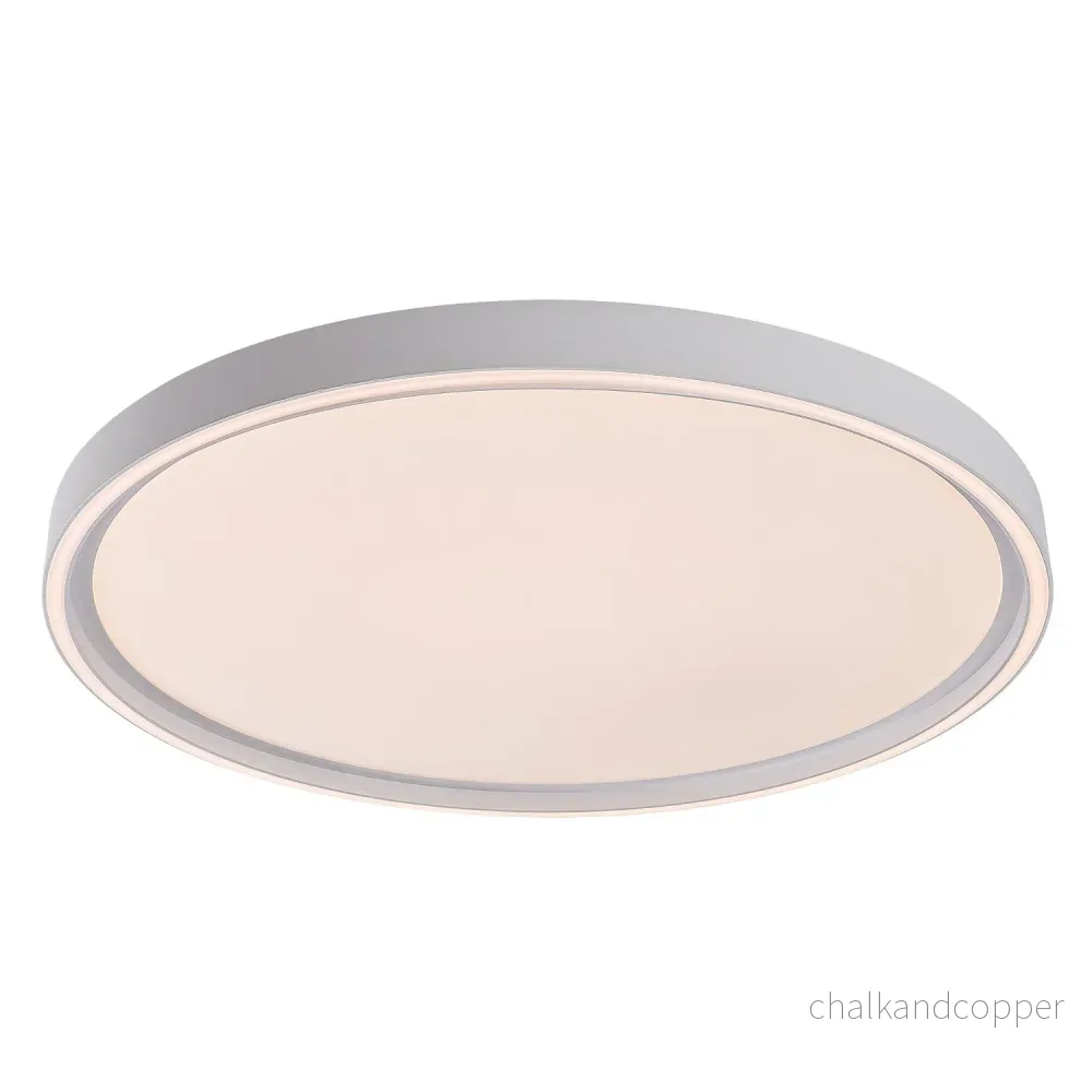 Taklampa Rabalux Zerina, 54 W, IP40, vit, 3000–6500 K, minnesfunktion, med fjärrkontroll, timerfunktion, nattlampeffekt, 75087