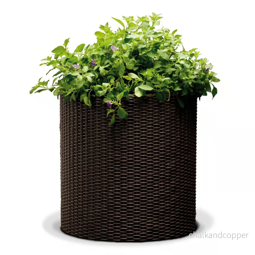 Keter blomkruka, rund, diameter 36 cm, brons, Cylinder Planter M - Bild 2