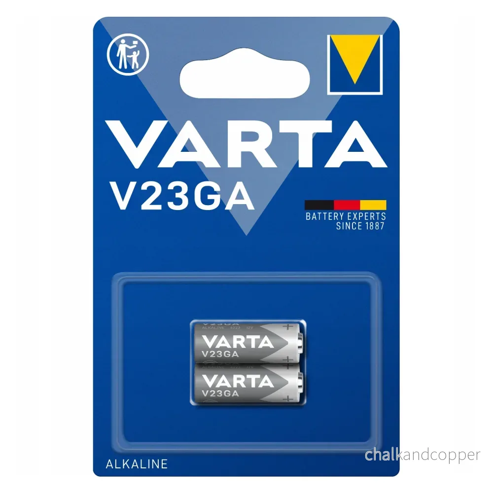 12 V alkalibatteri Barta V23GA 23A för fjärrkontroller och larm – 2 stycken