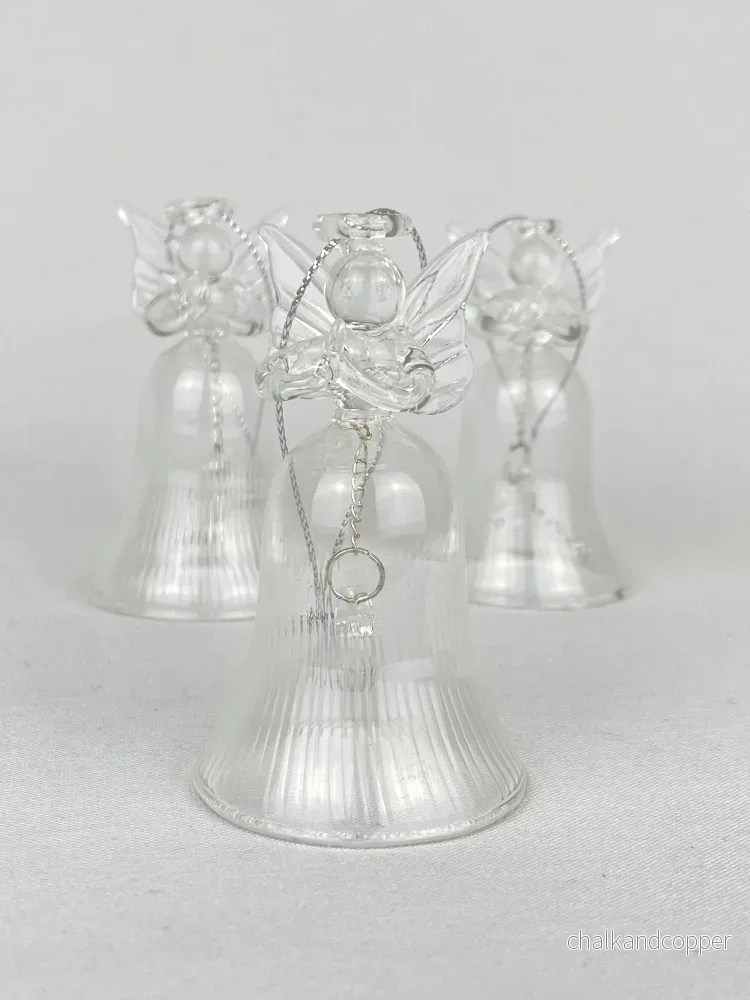 Glashänge med bjällra ängel 3-pack Glashänge med bjällra ängel 3-pack