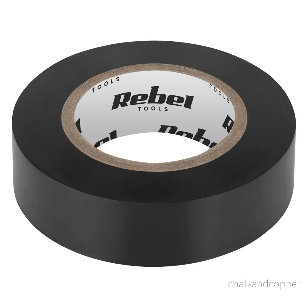 REBEL självhäftande isoleringstejp (0,13 mm x 19 mm x 10 yd) svart