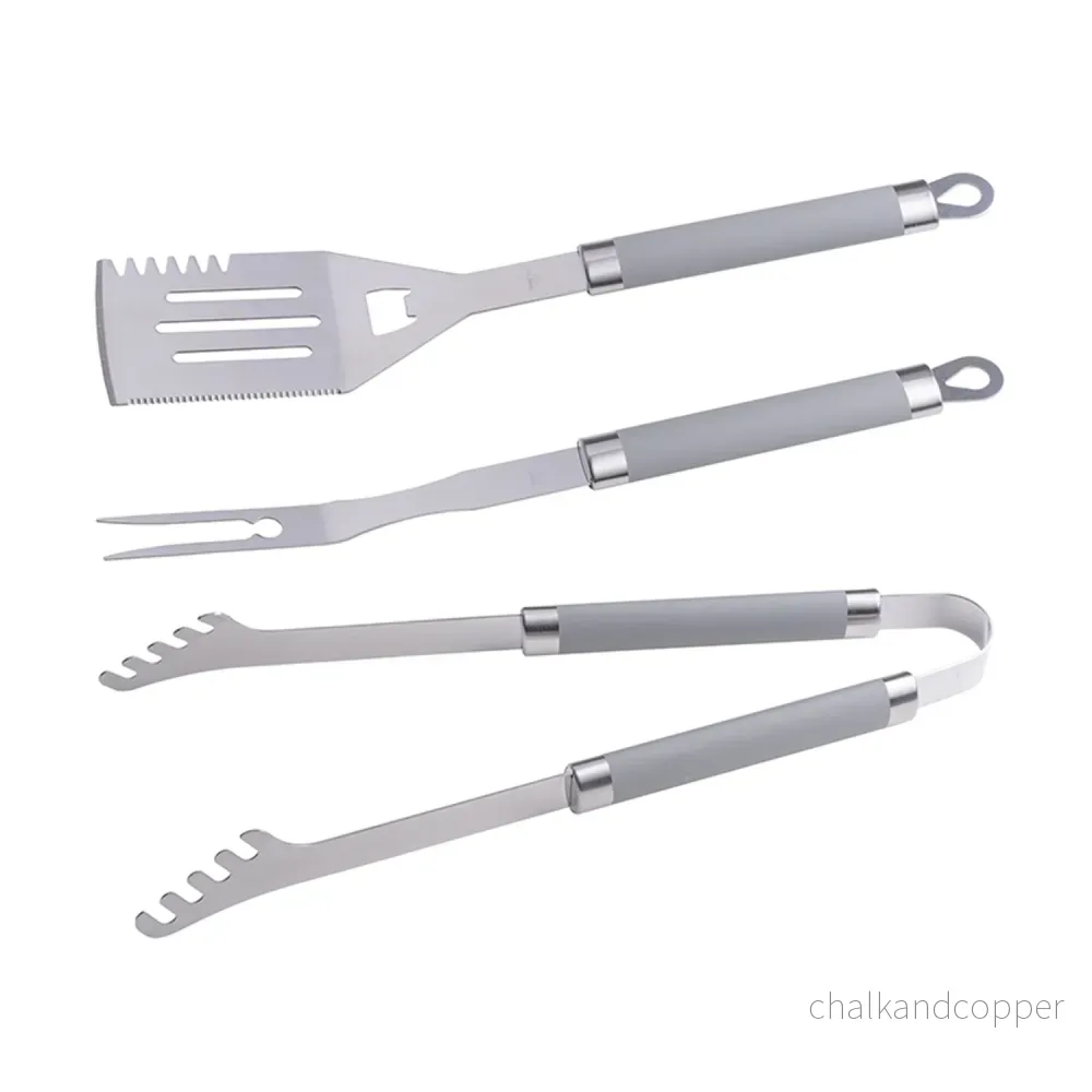 Master Grill&Party tillbehörsset, stekspade, gaffel, tång, rostfritt stål, MG113