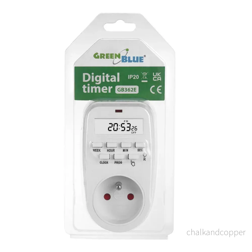 GreenBlue digital tidställare - timer, max. belastning 16A, IP20, GB362 E - Bild 3