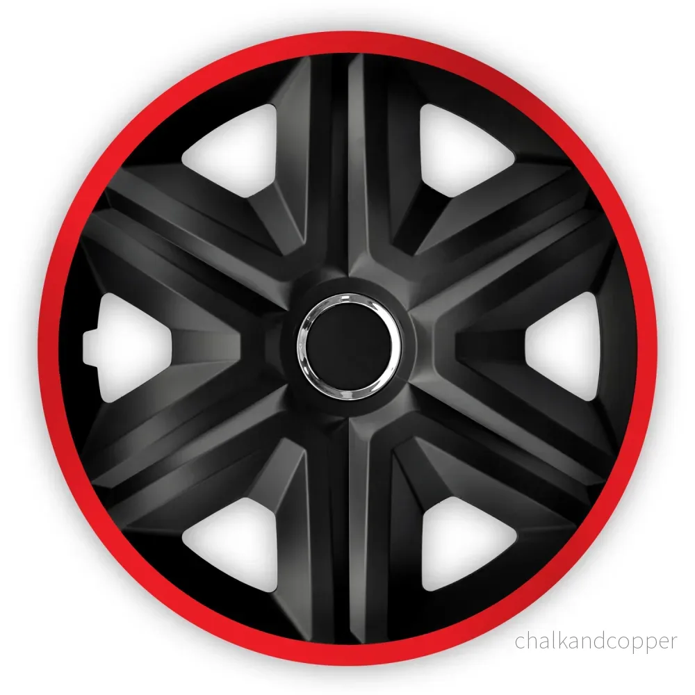 Kåpor 16" NRM FAST LUX RED röd/svart 4 st