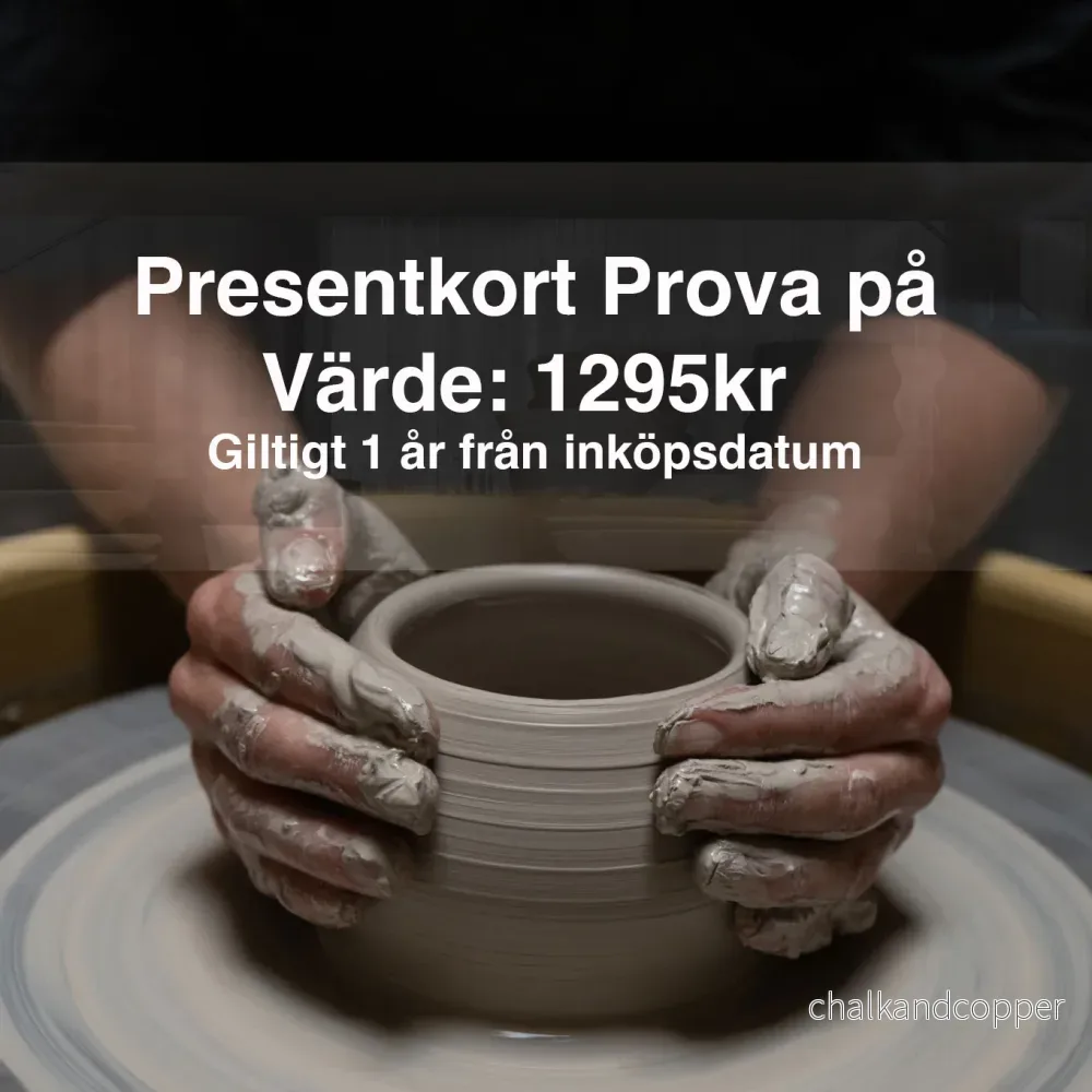Presentkort på drejkurs – Prova på 3h Presentkort på drejkurs – Prova på 3h