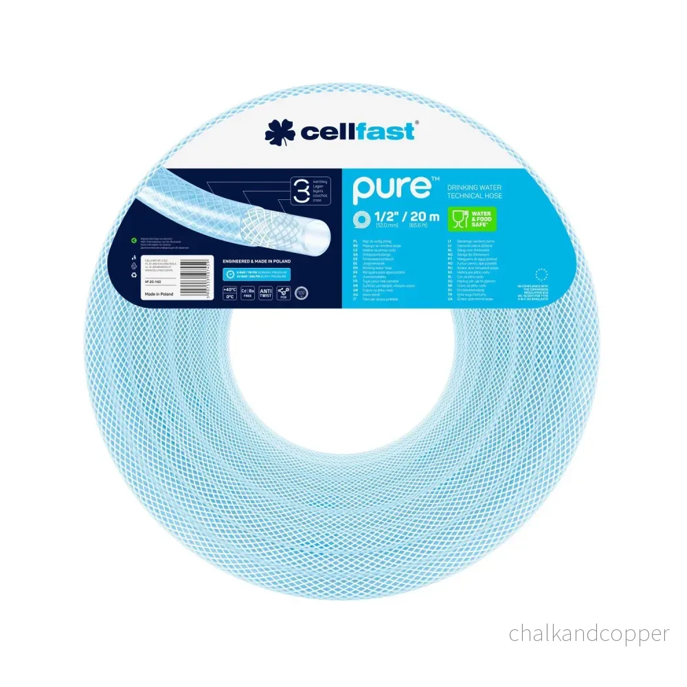 3-lager dricksvattenslang Cellfast Pure 12,5 mm x 2,5 mm 20 m