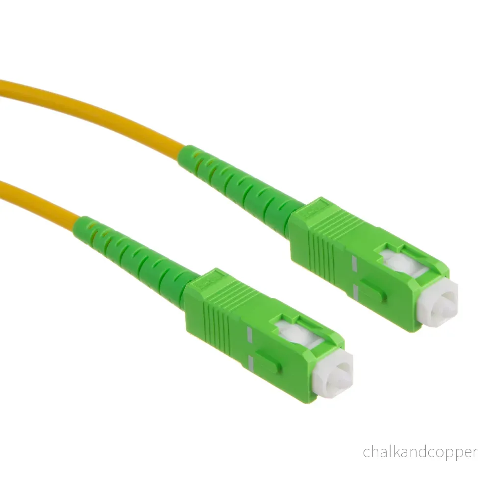 Maclean MCTV-431 Fiberoptisk Kabel SC/APC Till SC/APC Patchkabel Enkel Enkelläge Fiberoptisk Kabel Fiberoptisk Patchkabel Gul/Grön (1m) - Bild 3