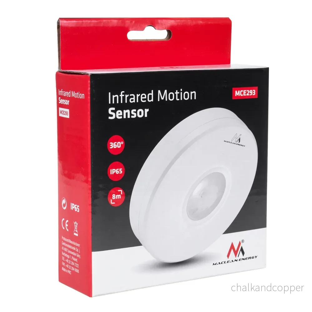 Maclean Energy - Infraröd rörelsesensor -IP65 för utomhusbruk - Inomhus 8 m, max belastning 2000W - Bild 2