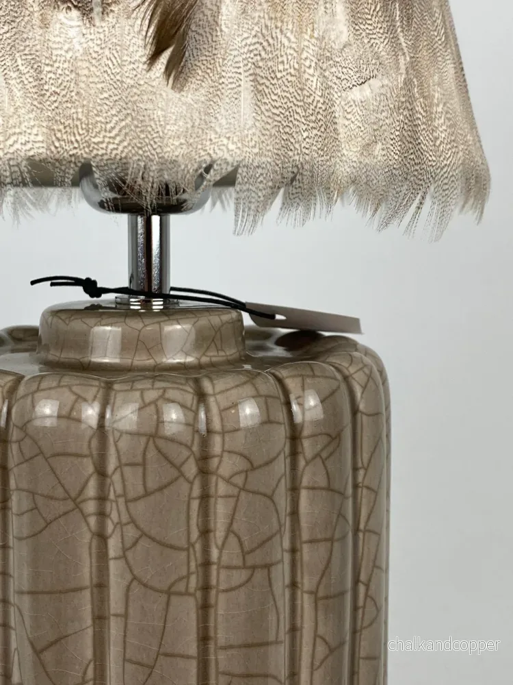 Lampfot beige keramik - Bild 2