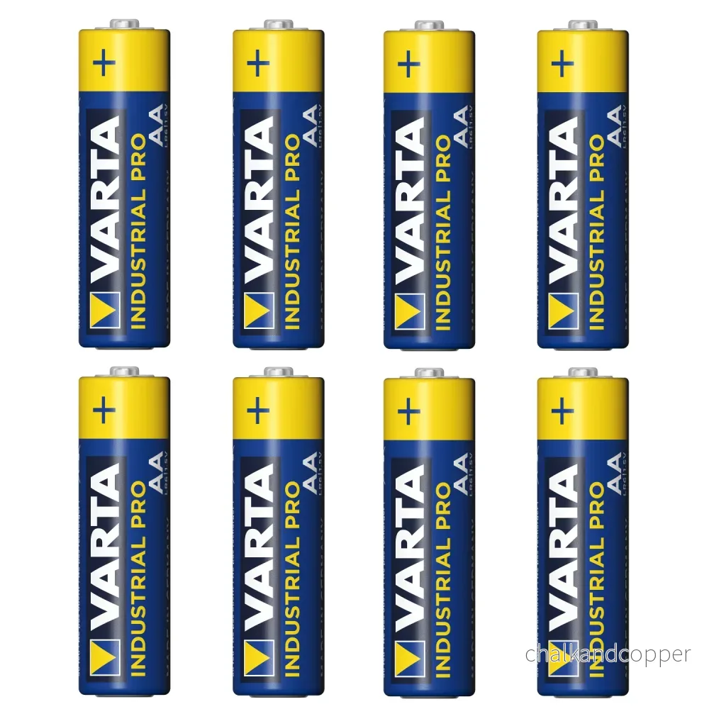 8x R-06 LR6 AA 1,5V alkaliskt batteri Varta Industrial 4006