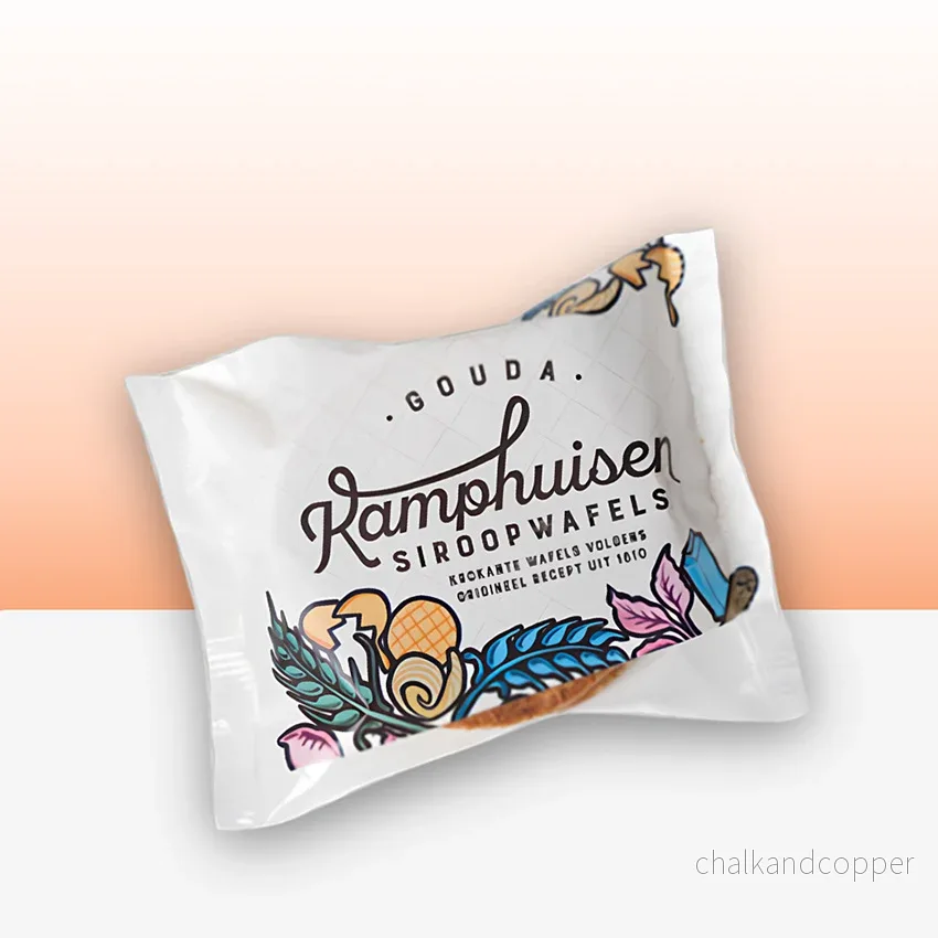 Kamphuisen stroopwafels – klassiska Goudska sirapsvåfflor sedan 1810 (5 st, ca 125 g totalt)
