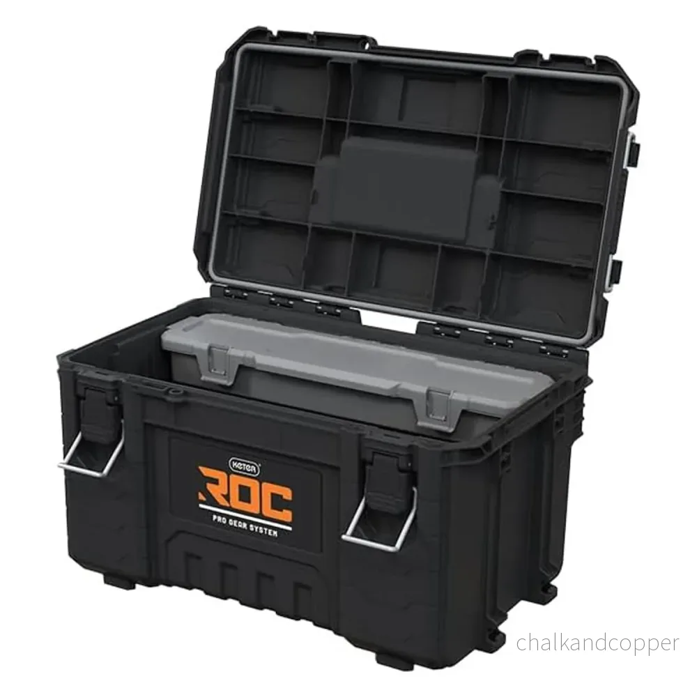 Verktygslåda Keter ROC Pro Gear 2.0, bärförmåga 54 kg, med Pro Mount-fästen, medföljande förvaringssystem, kan hängas på väggen, 256984 - Bild 2