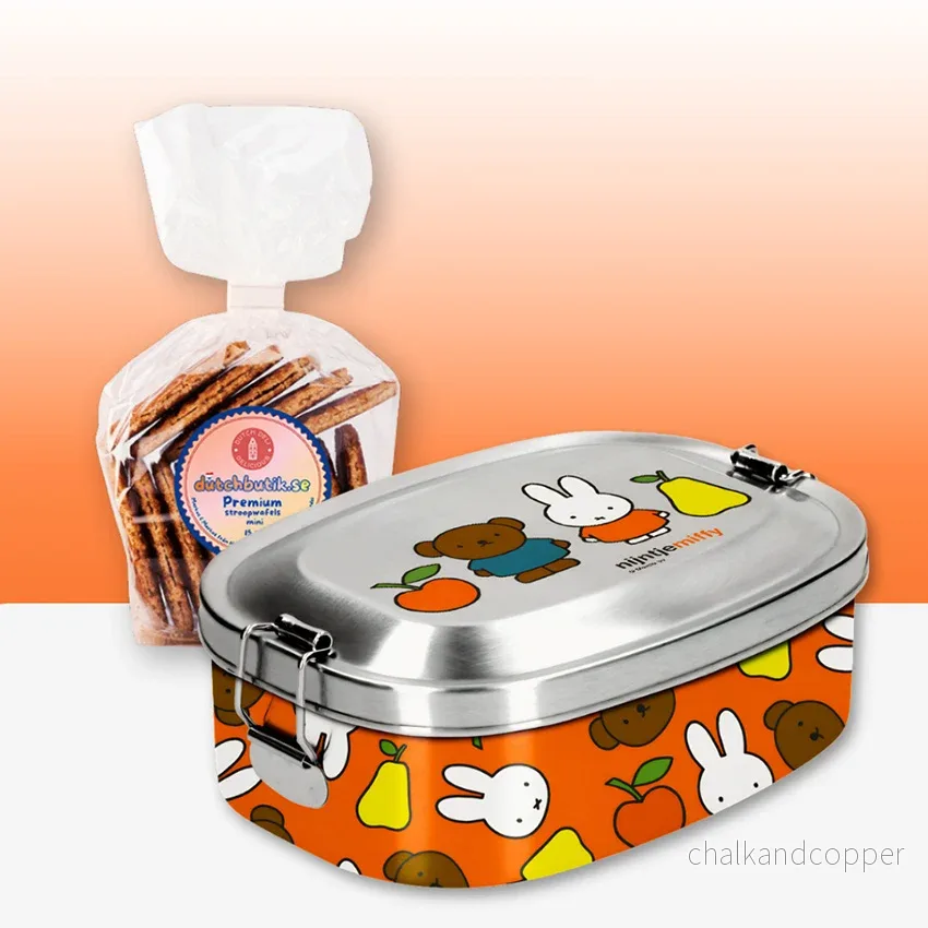 Miffy® lunchlåda med mini premium stroopwafels (15 st) – Exklusivt gåvoset Miffy® lunchlåda med mini premium stroopwafels (15 st) – Exklusivt gåvoset