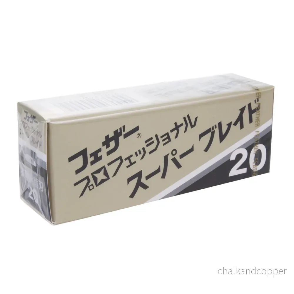 FEATHER Super Blade PS-20 Shavette Rakblad - 20 Stycken Per Förpackning