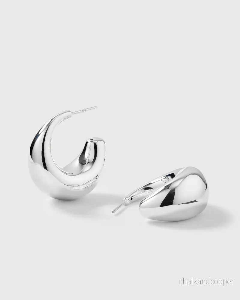 Bolded Earrings Silver Syster P Bolded Earrings Silver Syster P