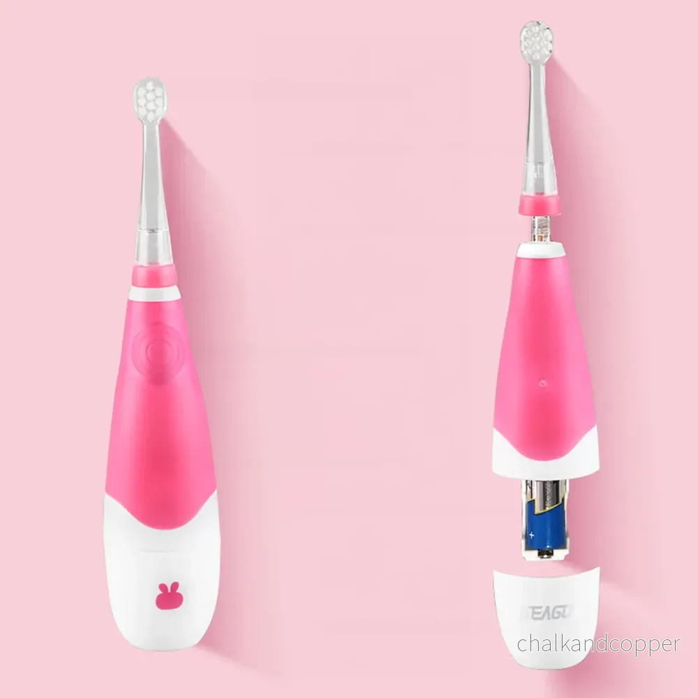 SEAGO Sonic-tandborste för barn, rosa, 1xAA 1,5V (ingår ej), 4 stift, SG-902 Rosa - Bild 2