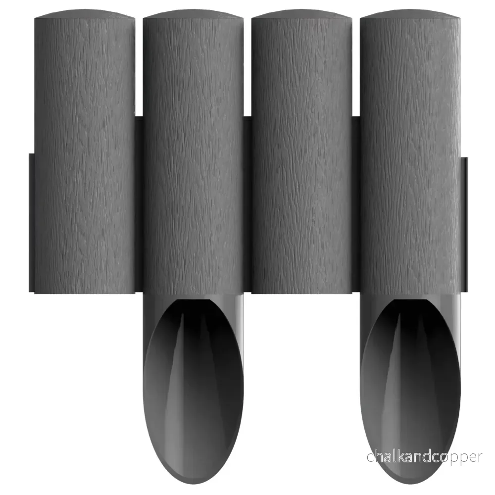 Cellfast trädgårdsstaket, träimitation, frostbeständigt, längd 20,7 m, färg grafit, 34-044 - Bild 2