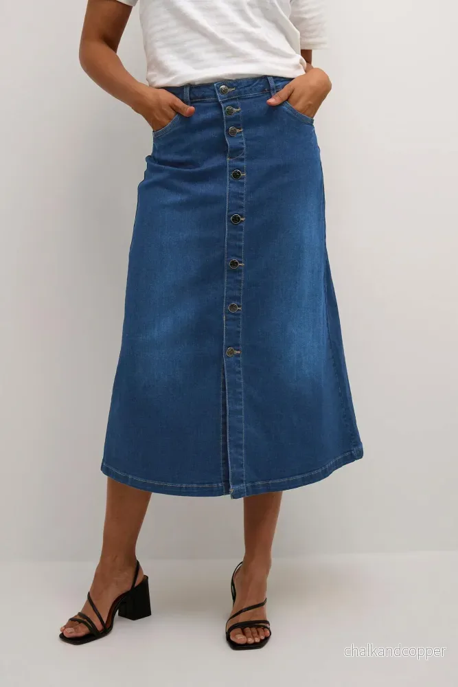 Ami Jeans Skirt Dark Blue Wash Culture Ami Jeans Skirt Dark Blue Wash Culture