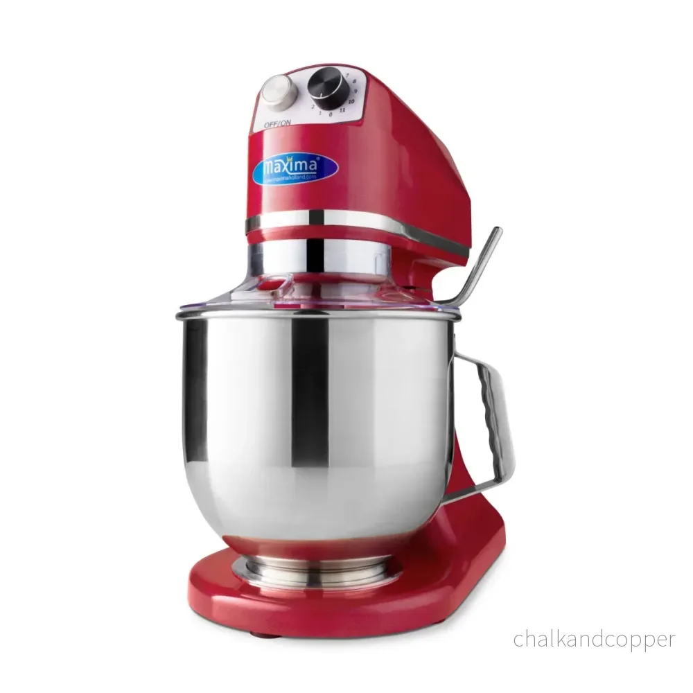 Mixer - 7 liter - Upp till 2 kg deg - Hallonröd