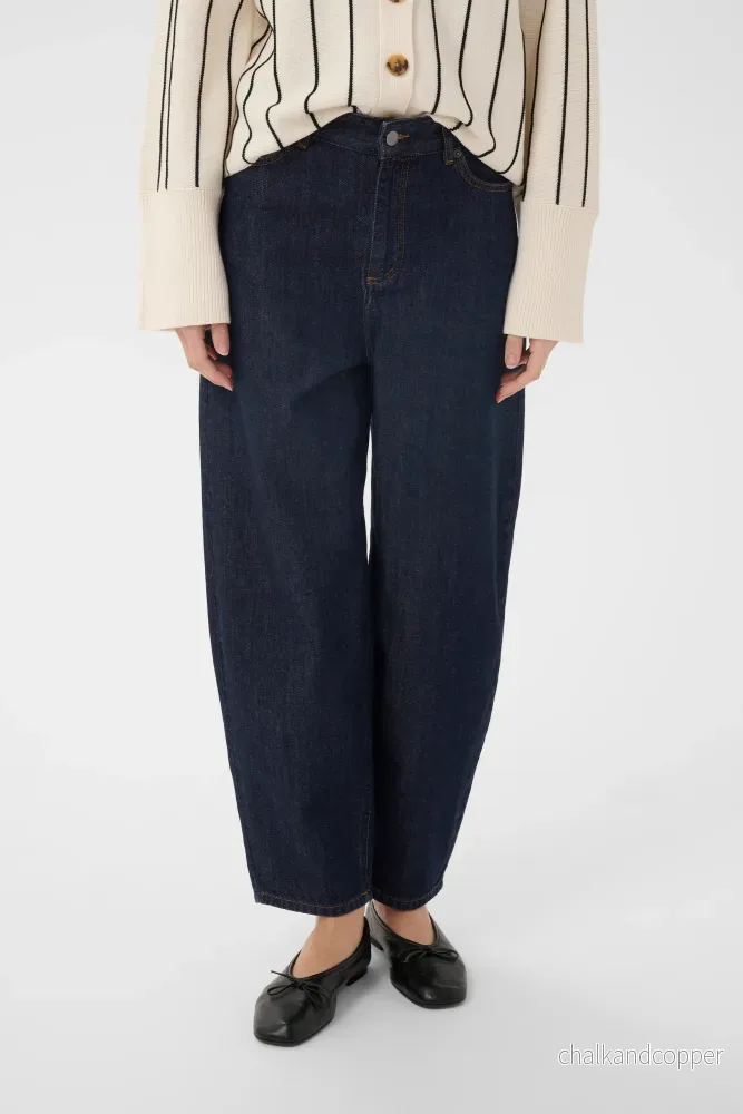 KarfinaIW Barrel Jeans Dark Blue Denim InWear KarfinaIW Barrel Jeans Dark Blue Denim InWear