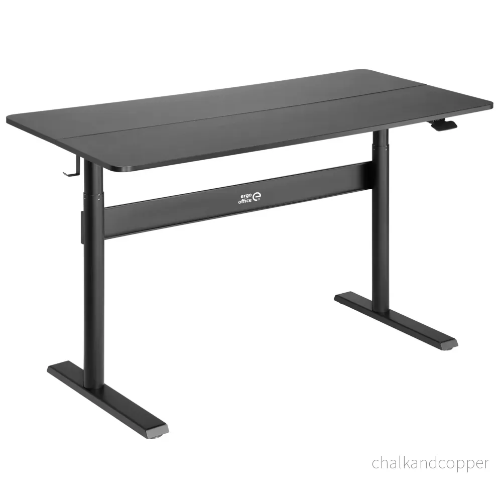 Skrivbord med bordsskiva 140x68cm Ergo Office, gasfjäder, höjdjusterbart, för stående och sittande arbete, max höjd 115cm, ER-453