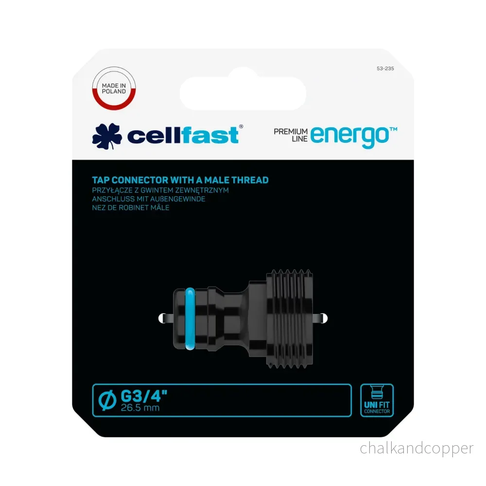 Cellfast ENERGO G3/4''-anslutning med utvändig gänga - Bild 2