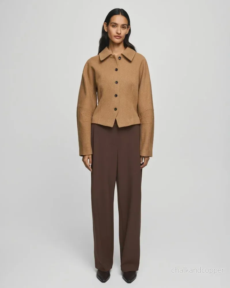 Macy Michelle HW Wide Pants Hot Fudge MSCH