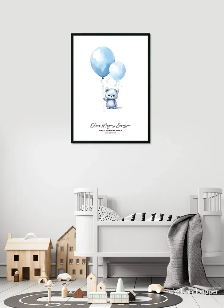 TEDDY WITH BALLOONS PERSONAL POSTER - Bild 2
