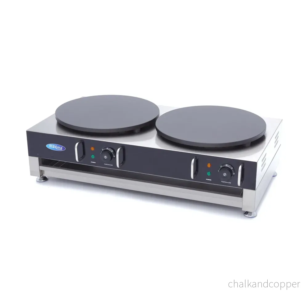 Crêpes Maker - Dubbla crêpes - 2 x 40 cm - inkl. degspridare