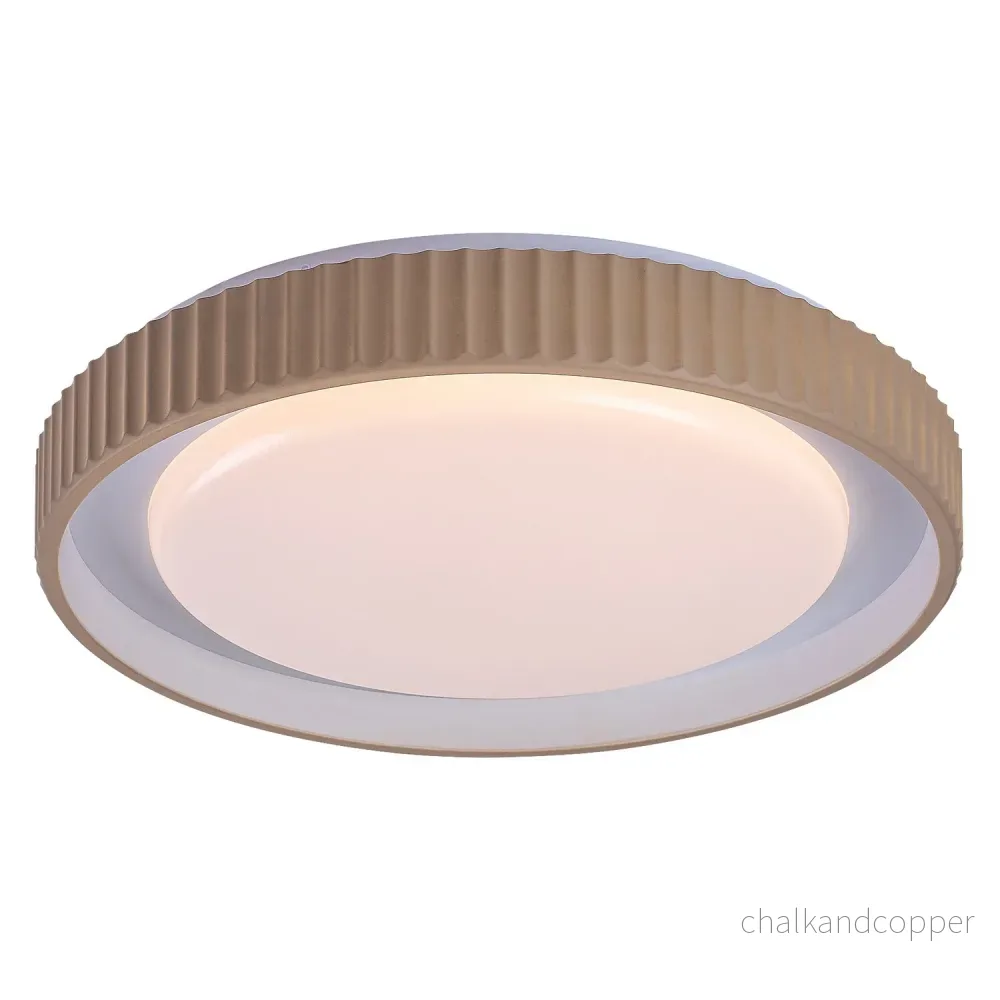 Pastello LED-lampa 48 W IP20, gråbeige, 3000–6500 K, minnesfunktion med fjärrkontroll, timerfunktion, nattlampefunktion, 71345
