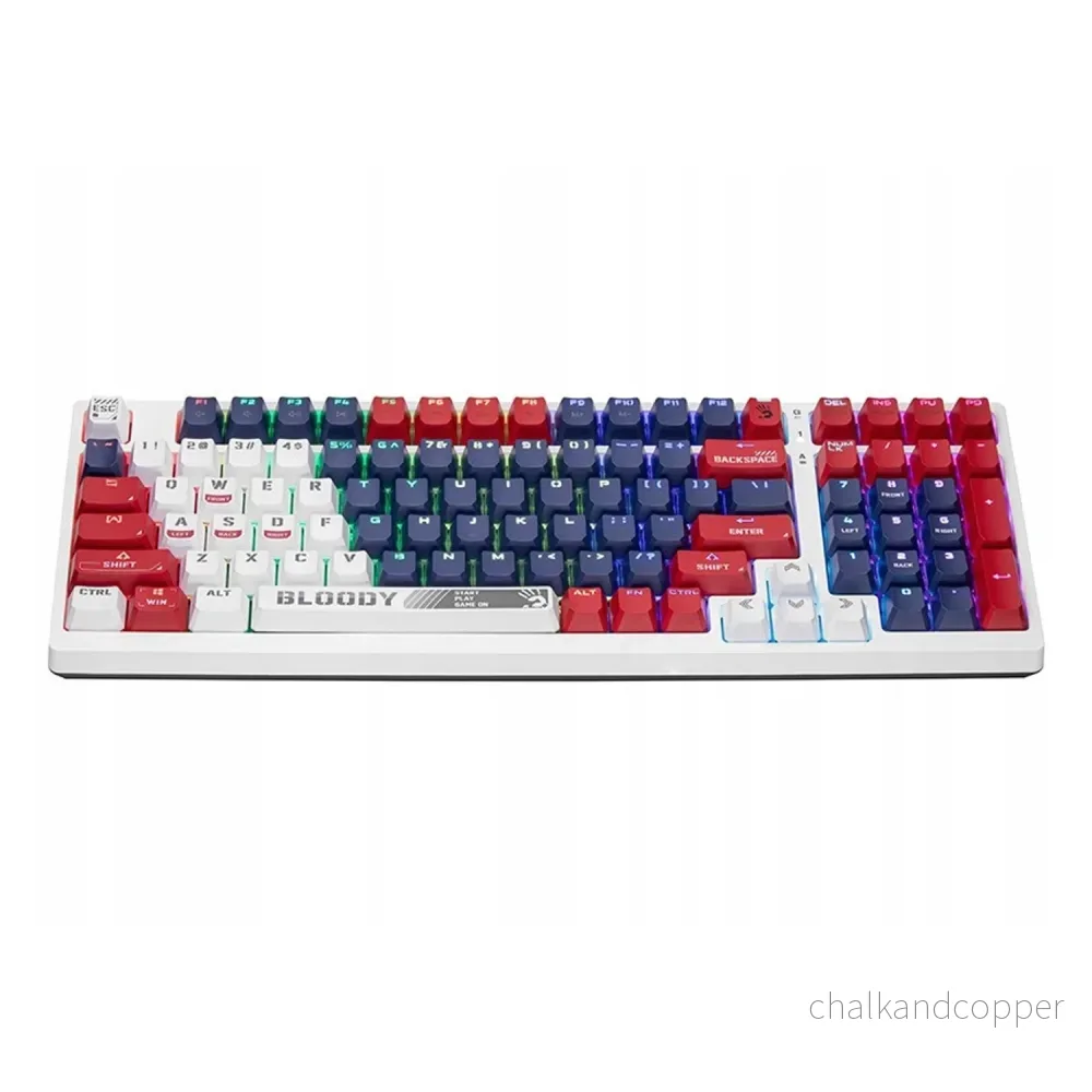 A4TECH BLOODY S98 USB Sports Navy Mekaniskt tangentbord (BLMS Red Plus Switches) - Bild 2