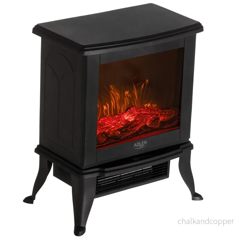 Adler elektrisk öppen spis, 2 värmenivåer, maxeffekt 1800W, termostat, 3D-lågeffekt, AD 7754 - Bild 2