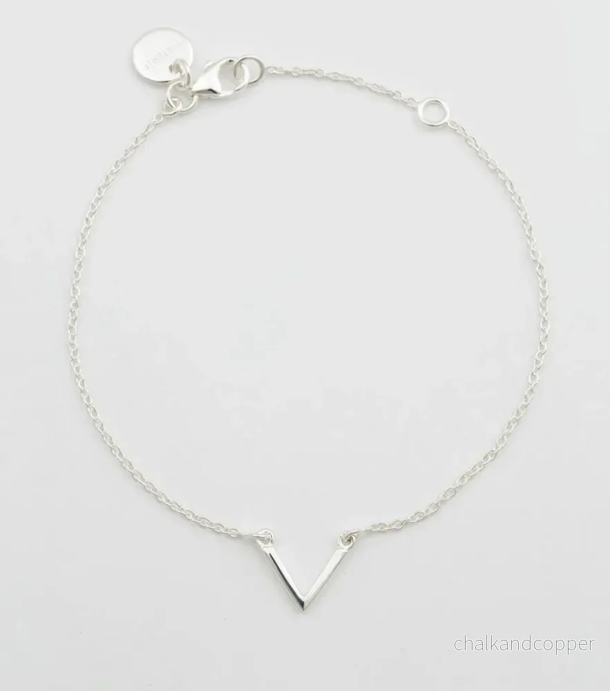 Strict Plain V Bracelet Silver Syster P