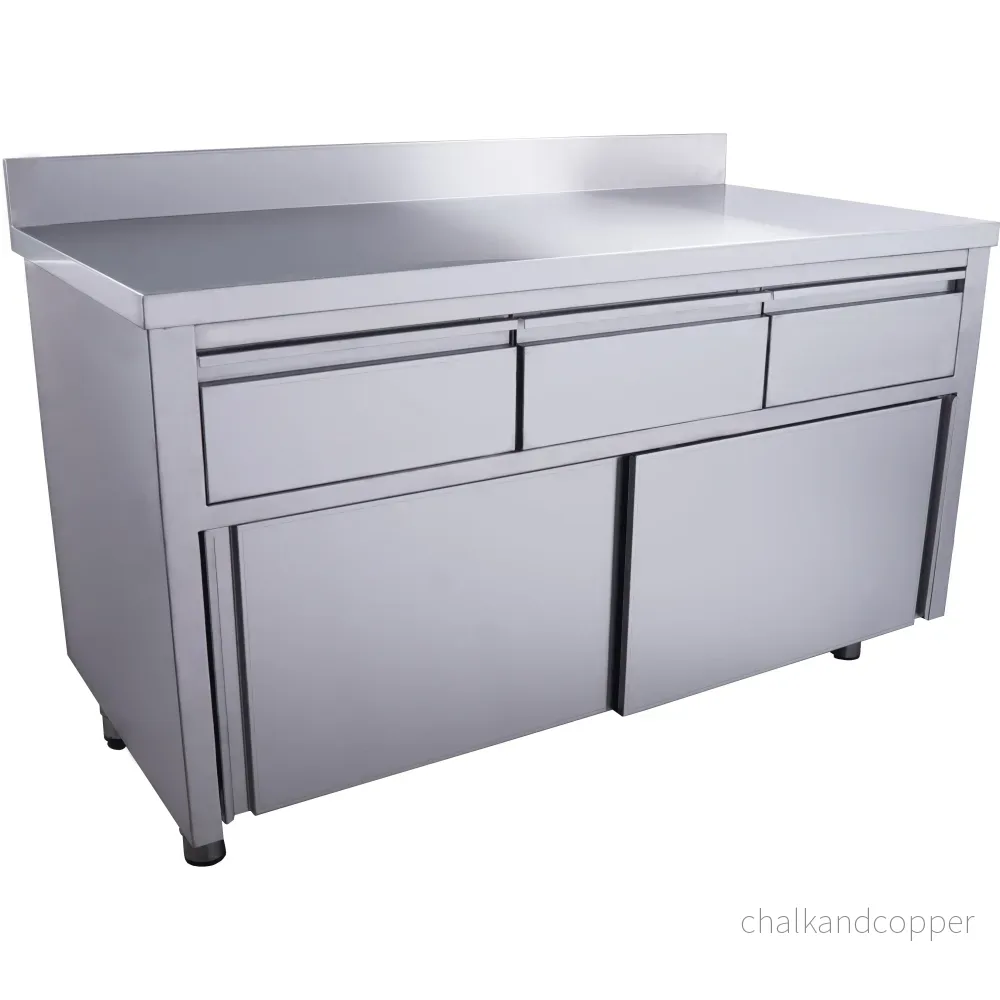 SARO Skjutdörrsskåp - 3 lådor. 1400X700mm med upprättstående