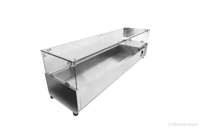 Kylränna - med glasdisk - 141,5 cm - 6 x 1/3 GN-behållare - Bild 2