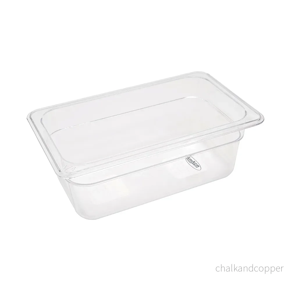 Gastronormbehållare - 3 st - 1/4 GN - 10 cm djup - Polykarbonat