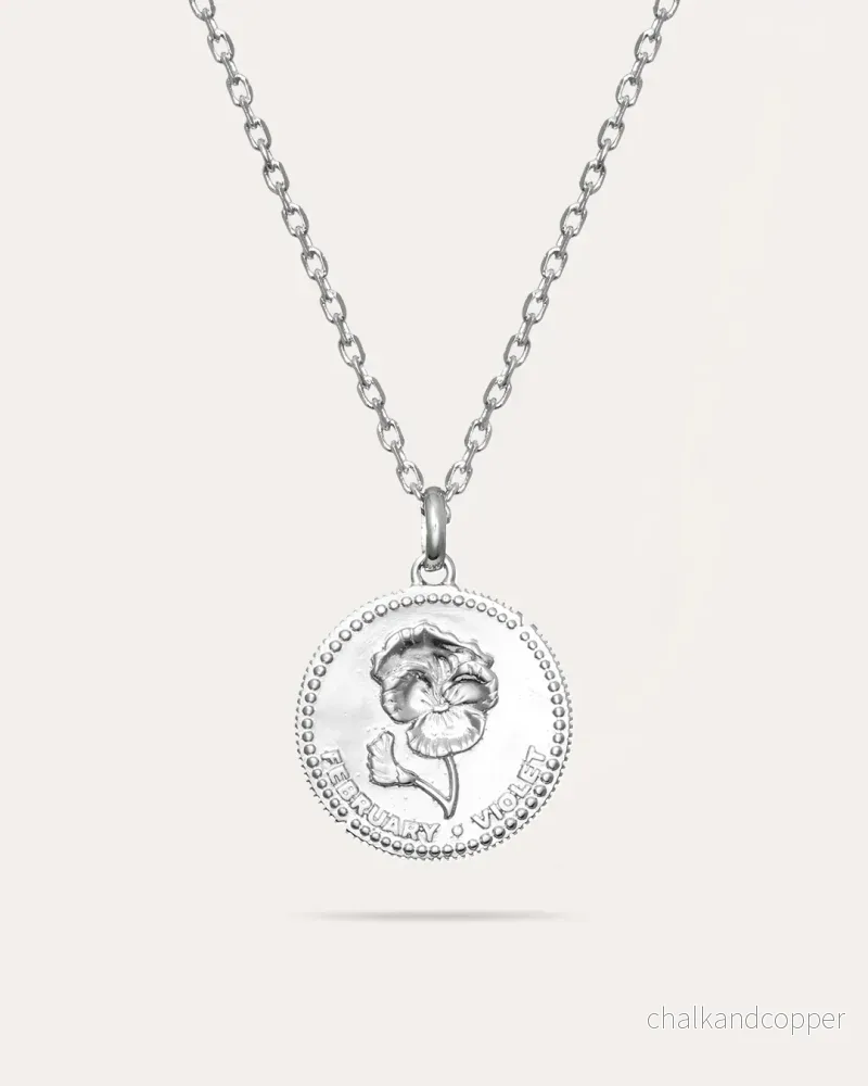 Månadsblomma Februari – Silverhalsband