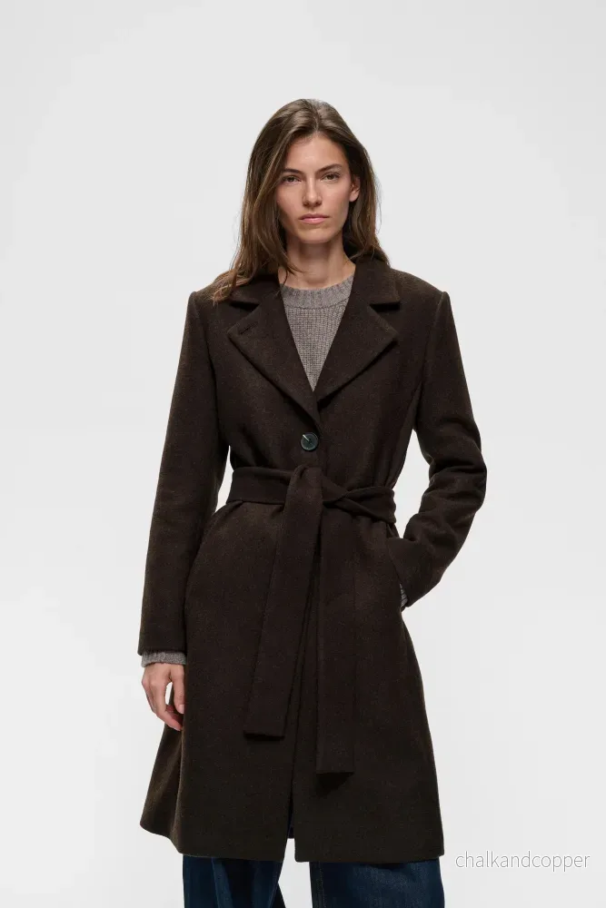 ZorahIW Classic Coat Chocolate Brown InWear
