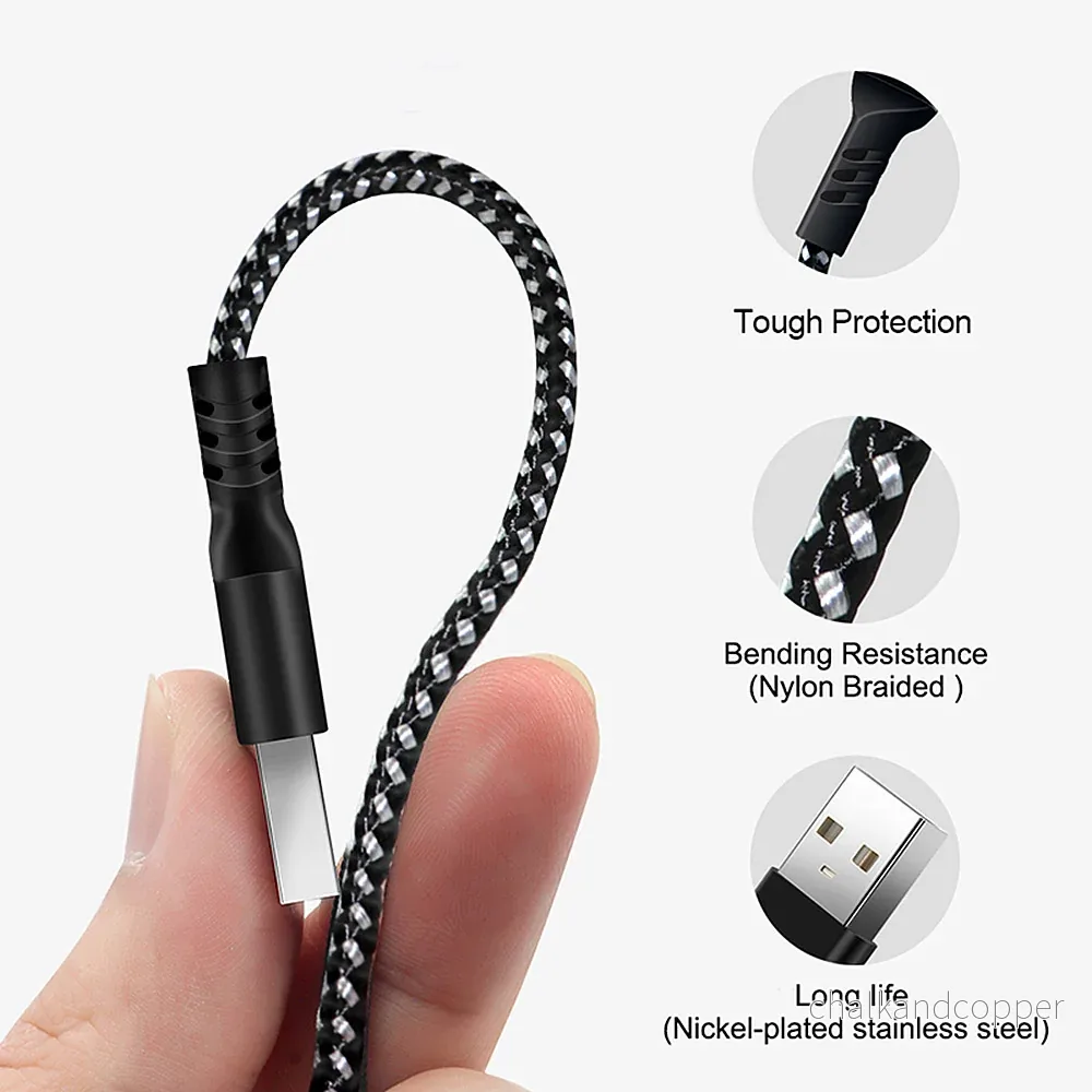 MicroUSB-kabel som stöder Fast Charge 2.4A Maclean Energy MCE473 svart, 1m 5V / 2.4A - dataöverföring - Bild 3