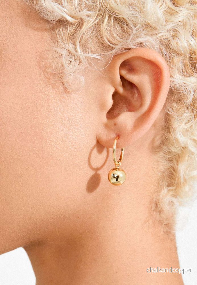 Air Hoop Creols Earrings Gold Pilgrim Air Hoop Creols Earrings Gold Pilgrim