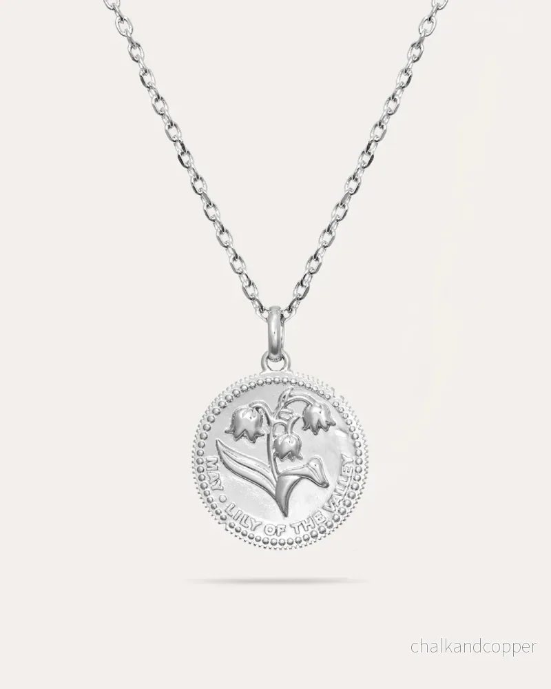 Månadsblomma Maj – Silverhalsband