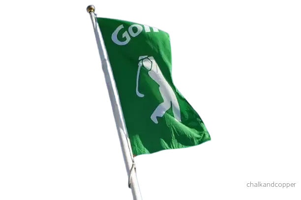 Flagga till golfbanan – Golfspelare Flagga till golfbanan – Golfspelare
