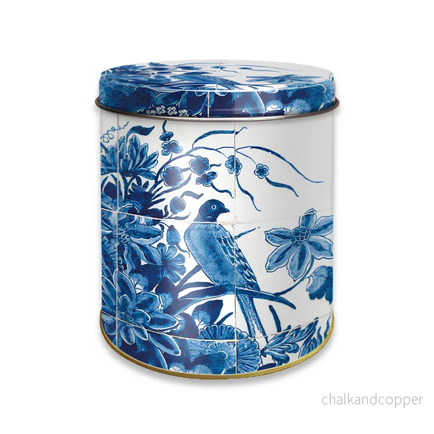Delfts Blauw Stroopwafel Plåtburk – Tegeltableau (115×100 mm) - Bild 2