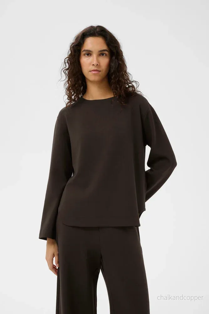 GincentIW Crewneck Sweatshirt Chocolate Brown InWear GincentIW Crewneck Sweatshirt Chocolate Brown InWear